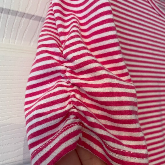 New Circo Girl’s XL Pink and White Striped Short Sleeve Tulle Dress - Picture 3 of 6